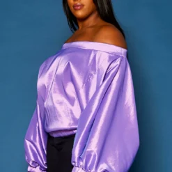 Plus Size Off Shoulder Puffy Sleeve Top 7 Plus Size Off Shoulder Puffy Sleeve Top -Radiant Drape Sales 2021284 004 2