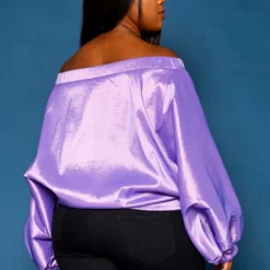 Plus Size Off Shoulder Puffy Sleeve Top 8 Plus Size Off Shoulder Puffy Sleeve Top -Radiant Drape Sales 2021284 004 3