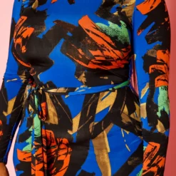 Plus Size Abstract Print Bodycon Midi Dress -Radiant Drape Sales 2021297 001 4