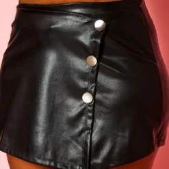Plus Size Faux Leather Skort -Radiant Drape Sales 2021301 001 5