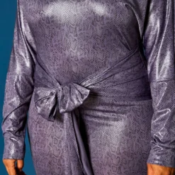 Plus Size Off Shoulder Snake Pattern Mini Dress -Radiant Drape Sales 2021314 002 5