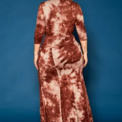 Plus Size Tie Dye Crop Top & Mermaid Flare Skirt -Radiant Drape Sales 2021316 002 4