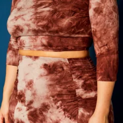 Plus Size Tie Dye Crop Top & Mermaid Flare Skirt -Radiant Drape Sales 2021316 002 5