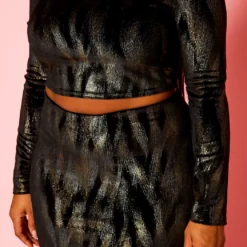 Plus Size Metallic Print Two Piece Set -Radiant Drape Sales 2021318 001 4