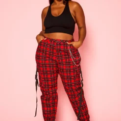 Plus Size Tartan Plaid Cargo Pants -Radiant Drape Sales 2021321 001 2