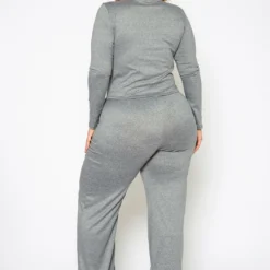Plus Size Casual Long Sleeve & Flare Pants Set -Radiant Drape Sales 2021325 003 3