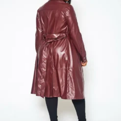 Plus Size Faux Leather Button Front Dress 20 Plus Size Faux Leather Button Front Dress -Radiant Drape Sales 2021330 002 7