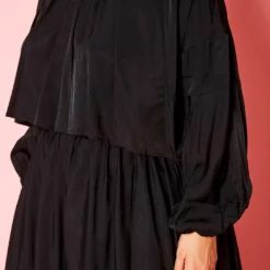 Plus Size Solid Long Sleeve Flare Maxi Skirt Set -Radiant Drape Sales 2021333 001 5