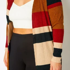 Plus Size Color Block Duster Cardigan -Radiant Drape Sales 2021334 001 5