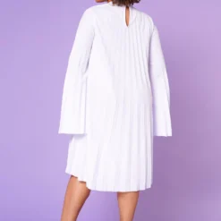 Plus Size Pleated Cape Sleeve Dress 10 Plus Size Pleated Cape Sleeve Dress -Radiant Drape Sales 2021351 004 5