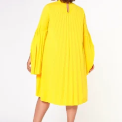 Plus Size Pleated Cape Sleeve Dress 8 Plus Size Pleated Cape Sleeve Dress -Radiant Drape Sales 2021351 005 4