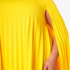 Plus Size Pleated Cape Sleeve Dress 9 Plus Size Pleated Cape Sleeve Dress -Radiant Drape Sales 2021351 005 5