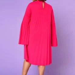 Plus Size Pleated Cape Sleeve Dress 10 Plus Size Pleated Cape Sleeve Dress -Radiant Drape Sales 2021351 006 5