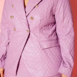 Plus Size Quilted Faux Leather Two Piece Set -Radiant Drape Sales 2021353 002 5