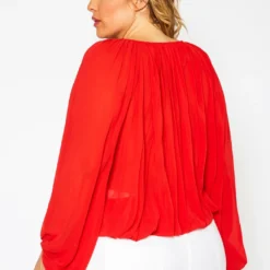 Plus Size Chiffon Dolman Sleeve Blouse -Radiant Drape Sales 2021354 002 4