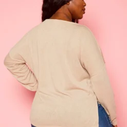 Plus Size Knit Long Sleeve Top -Radiant Drape Sales 2021356 006 3