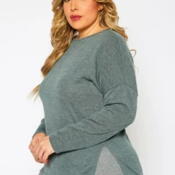 Plus Size Knit Long Sleeve Top -Radiant Drape Sales 2021356 007 2