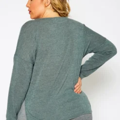 Plus Size Knit Long Sleeve Top -Radiant Drape Sales 2021356 007 3