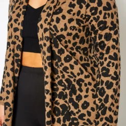 Plus Size Animal Print Open Front Cardigan -Radiant Drape Sales 2021357 002 4