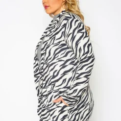 Plus Size Zebra Print Open Front Cardigan -Radiant Drape Sales 2021360 001 2