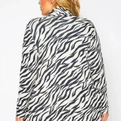 Plus Size Zebra Print Open Front Cardigan -Radiant Drape Sales 2021360 001 3