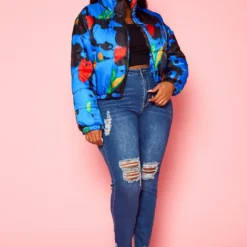 Plus Size Iconic Moment High Neck Puffer Jacket -Radiant Drape Sales 2021361 001 2