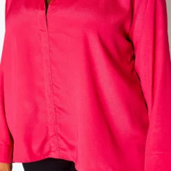 Plus Size Solid Collar Neck Shirt -Radiant Drape Sales 2021374 003 0