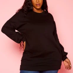 Plus Size Crew Neck Oversized Sweater