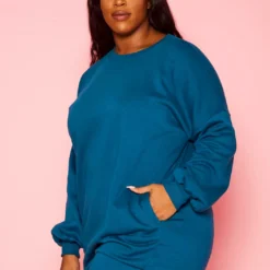 Plus Size Crew Neck Oversized Sweater -Radiant Drape Sales 2021376 002 2