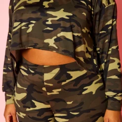 Plus Size Camo Print Lounge Set -Radiant Drape Sales 2021405 001 4