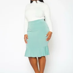 Plus Size Flare Pencil Skirt -Radiant Drape Sales 2021410 003 3