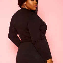 Plus Size High Neck Long Sleeve Bodysuit 9 Plus Size High Neck Long Sleeve Bodysuit -Radiant Drape Sales 2021411 001 4