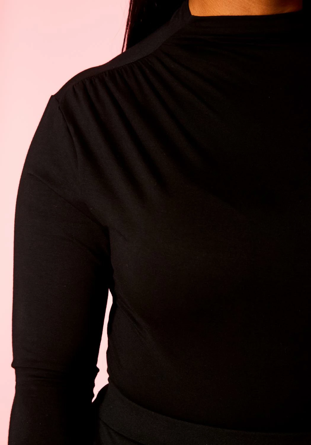 Plus Size High Neck Long Sleeve Bodysuit 5 Plus Size High Neck Long Sleeve Bodysuit - Image 5