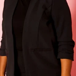 Plus Size Open Front Fitted Blazer 11 Plus Size Open Front Fitted Blazer -Radiant Drape Sales 2021416 001 5