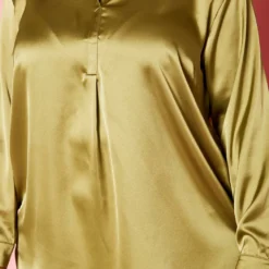 Plus Size Classic Collar Satin Blouse -Radiant Drape Sales 2021426 002 1