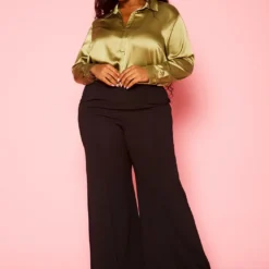 Plus Size Classic Collar Satin Blouse -Radiant Drape Sales 2021426 002 3