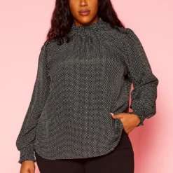 Plus Size Dainty Floral Print Blouse -Radiant Drape Sales 2021430 001 2