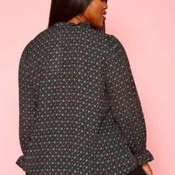 Plus Size Oriental Pattern Blouse -Radiant Drape Sales 2021431 003 4