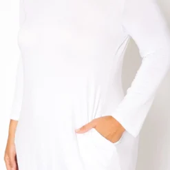 Plus Size Curved Hem Hooded Midi Dress -Radiant Drape Sales 2022400 001 5