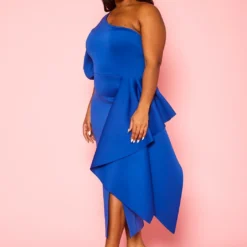 Plus Size One Sleeve Drape Front Gown -Radiant Drape Sales 2022410 002 2