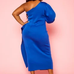 Plus Size One Sleeve Drape Front Gown -Radiant Drape Sales 2022410 002 5