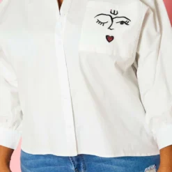 Plus Size Pocket Print Collar Neck Shirt -Radiant Drape Sales 2022428 001 5