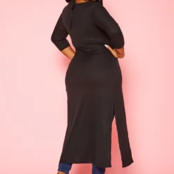 Plus Size Split Hem Longline Top -Radiant Drape Sales 2022436 001 5