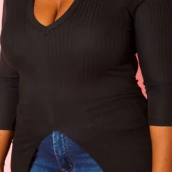 Plus Size Split Hem Longline Top -Radiant Drape Sales 2022436 001 6