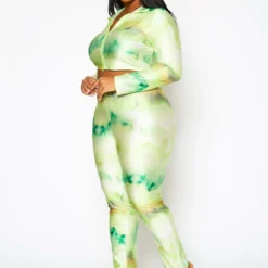 Plus Size Lime Green Matching Two Piece Set -Radiant Drape Sales 2022444 001 3