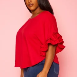 Plus Size Accordion Sleeve Blouse 8 Plus Size Accordion Sleeve Blouse -Radiant Drape Sales 2022450 002 2