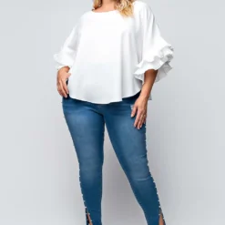 Plus Size Accordion Sleeve Blouse 6 Plus Size Accordion Sleeve Blouse -Radiant Drape Sales 2022450 003 1