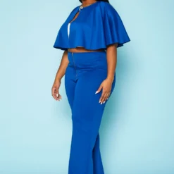 Plus Size Cloak & Straight Pants Set 9 Plus Size Cloak & Straight Pants Set -Radiant Drape Sales 2022453 001 3