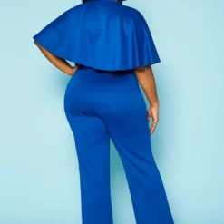 Plus Size Cloak & Straight Pants Set 10 Plus Size Cloak & Straight Pants Set -Radiant Drape Sales 2022453 001 4