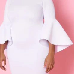 Plus Size Angel Sleeve Mini Dress 11 Plus Size Angel Sleeve Mini Dress -Radiant Drape Sales 2022458 001 5